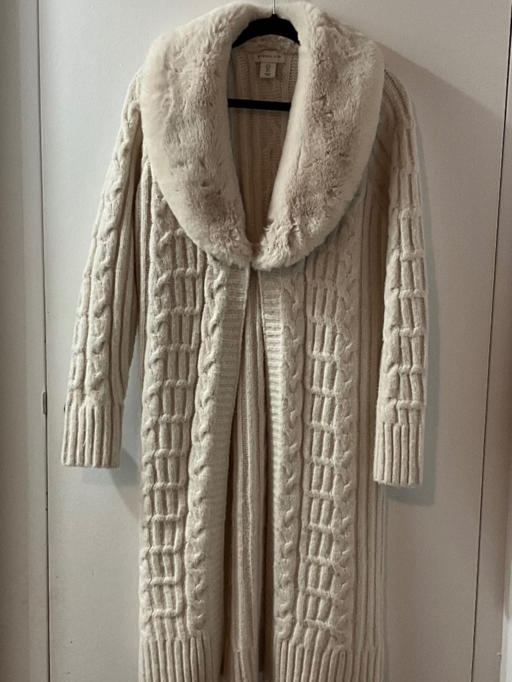 Cable Knit Long Duster Cardigan